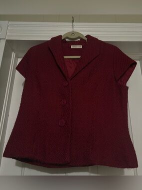 Coldwater Creek Short-Sleeve Jacket Size 14 Petite